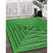 Machine Washable Transitional Green Rug in a Family Room, wshpat3724grn