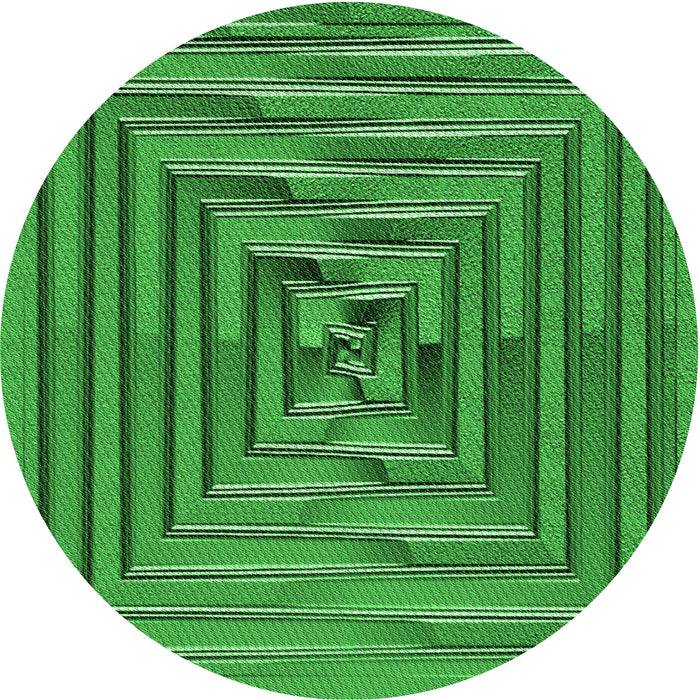 Square Machine Washable Transitional Green Rug in a Living Room, wshpat3724grn