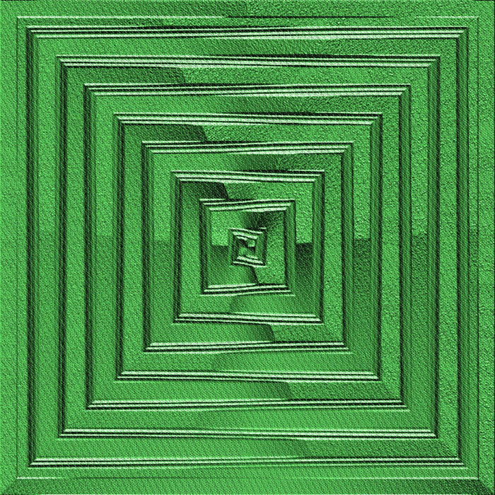 Round Patterned Green Rug, pat3724grn