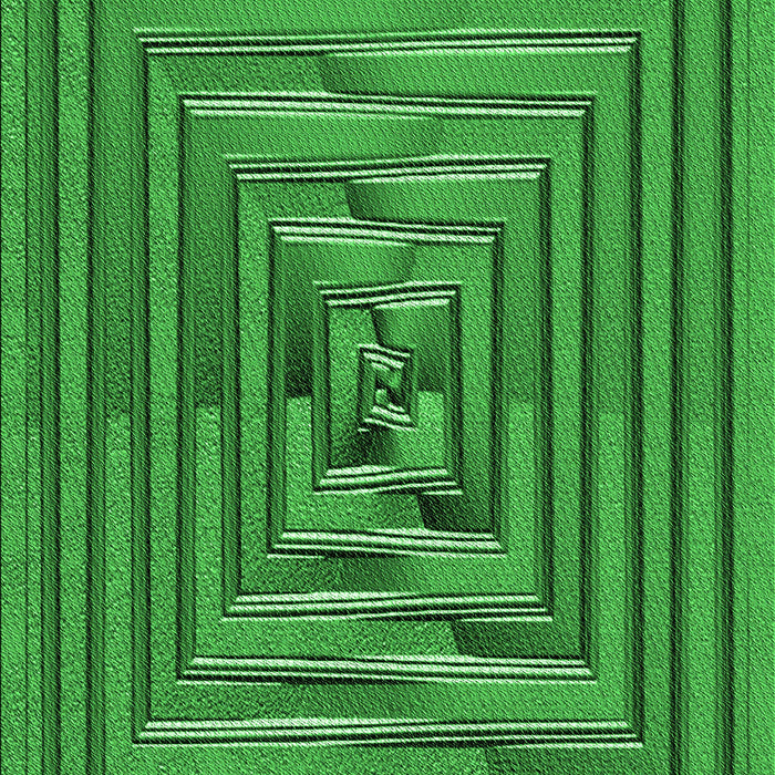 Patterned Green Rug, pat3724grn