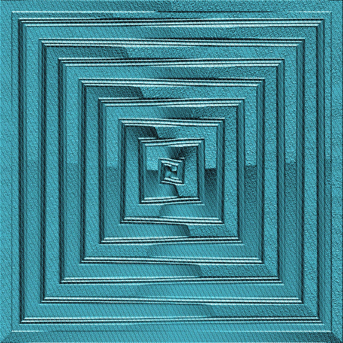 Round Patterned Teal Green Rug, pat3724lblu