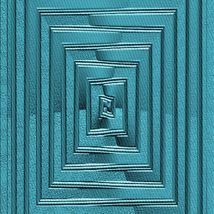 Patterned Teal Green Rug, pat3724lblu