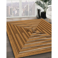 Patterned Saddle Brown Rug, pat3724org