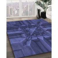 Patterned Blue Rug, pat3725blu