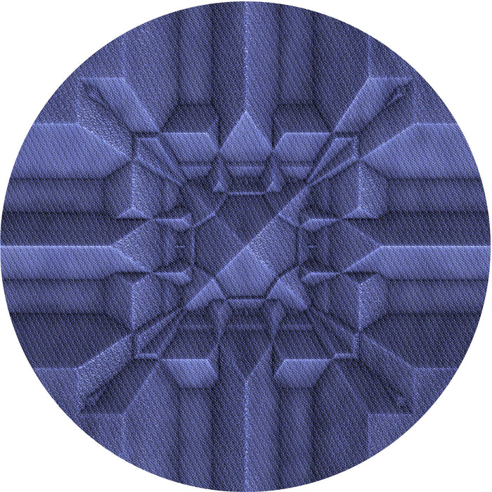 Square Patterned Blue Rug, pat3725blu