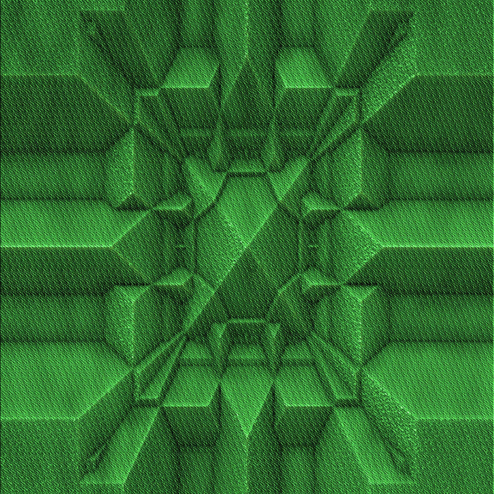 Machine Washable Transitional Dark Green Rug, wshpat3725grn