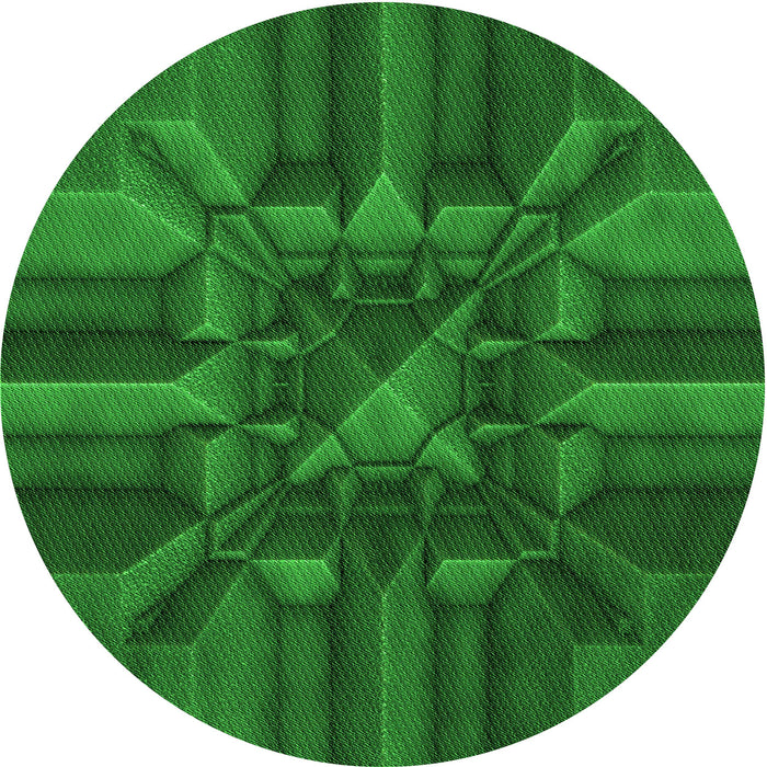 Square Patterned DarkGreen Rug, pat3725grn