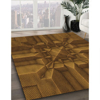 Patterned Red Brown Rug, pat3725org