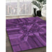 Patterned Dark Orchid Purple Rug in Family Room, pat3725pur