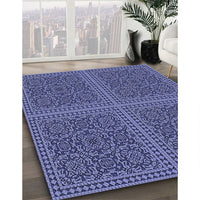 Patterned Sky Blue Rug, pat3726blu