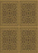 Machine Washable Transitional Caramel Brown Rug, wshpat3726brn