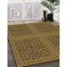 Patterned Caramel Brown Rug in Family Room, pat3726brn