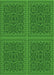 Patterned Deep Emerald Green Rug, pat3726grn