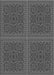 Patterned Dark Gray Black Rug, pat3726gry