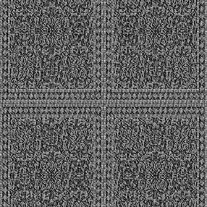 Patterned Dark Gray Black Rug, pat3726gry