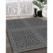 Machine Washable Transitional Dark Gray Black Rug in a Family Room, wshpat3726gry