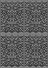 Machine Washable Transitional Dark Gray Black Rug, wshpat3726gry