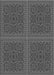 Machine Washable Transitional Dark Gray Black Rug, wshpat3726gry