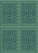 Patterned Mint Green Rug, pat3726lblu