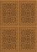 Machine Washable Transitional Red Brown Rug, wshpat3726org