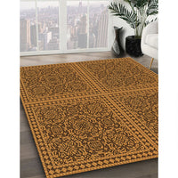 Patterned Red Brown Rug, pat3726org