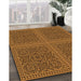 Patterned Red Brown Rug in Family Room, pat3726org