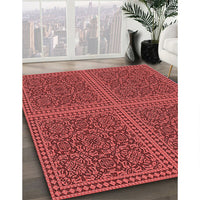 Patterned Red Rug, pat3726rd