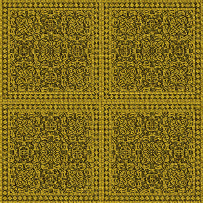 Round Machine Washable Transitional Orange Gold Rug, wshpat3726yw