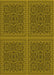 Patterned Orange Gold Rug, pat3726yw