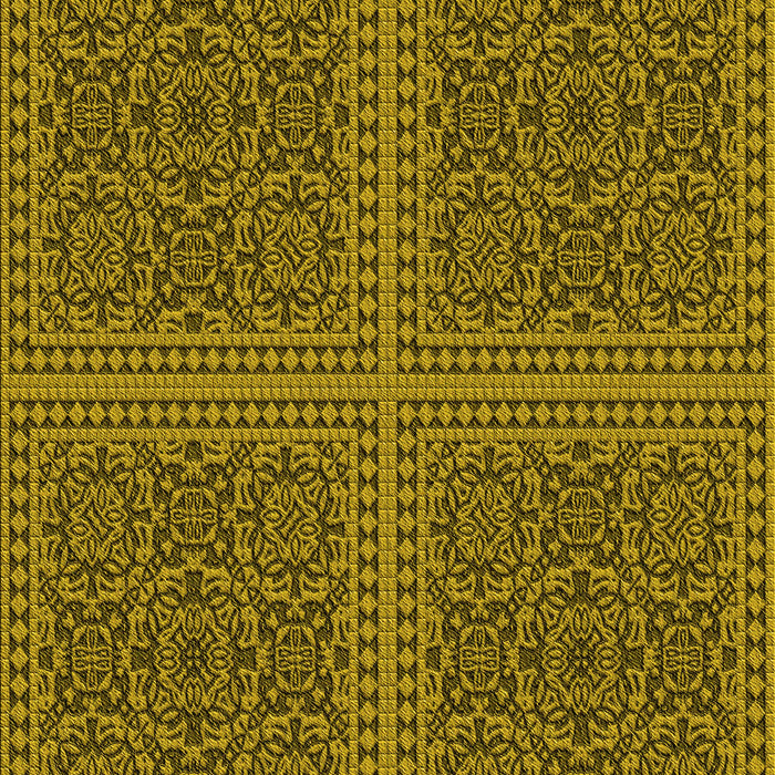 Patterned Orange Gold Rug, pat3726yw