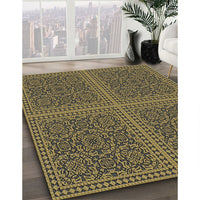 Patterned Copper Green Novelty Rug, pat3726