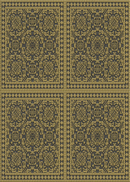 Patterned Copper Green Novelty Rug, pat3726