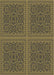 Patterned Copper Green Novelty Rug, pat3726