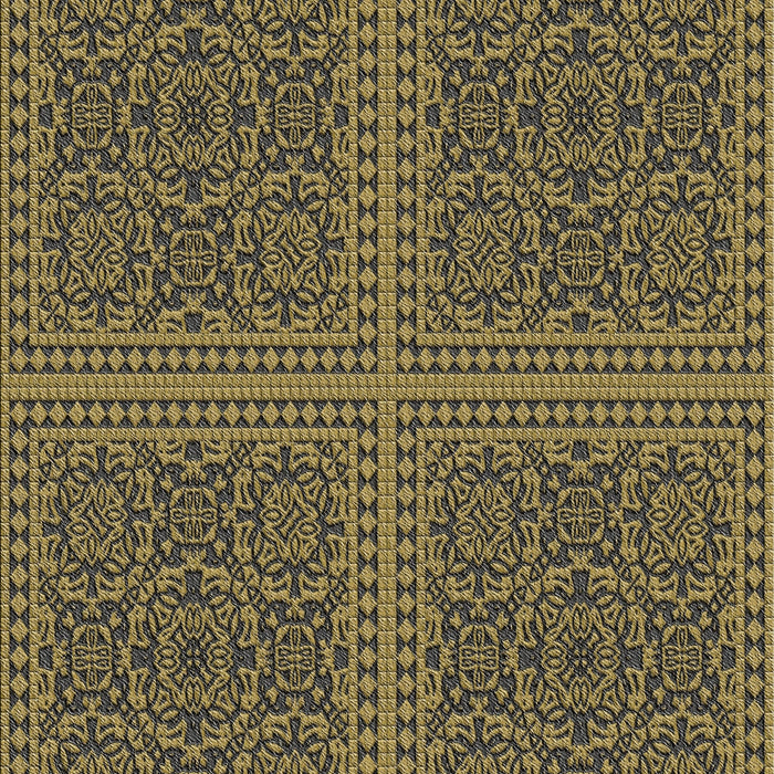 Patterned Copper Green Novelty Rug, pat3726