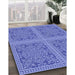 Machine Washable Transitional Denim Blue Rug in a Family Room, wshpat3727blu