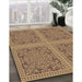 Machine Washable Transitional Orange Rug in a Family Room, wshpat3727brn