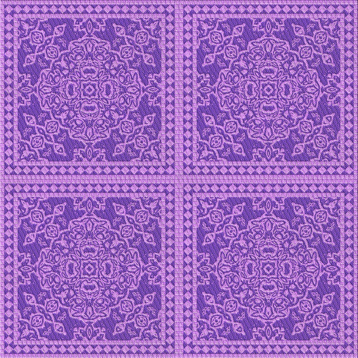 Round Machine Washable Transitional Purple Rug, wshpat3727pur