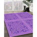 Machine Washable Transitional Purple Rug in a Family Room, wshpat3727pur