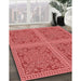 Machine Washable Transitional Red Rug in a Family Room, wshpat3727rd