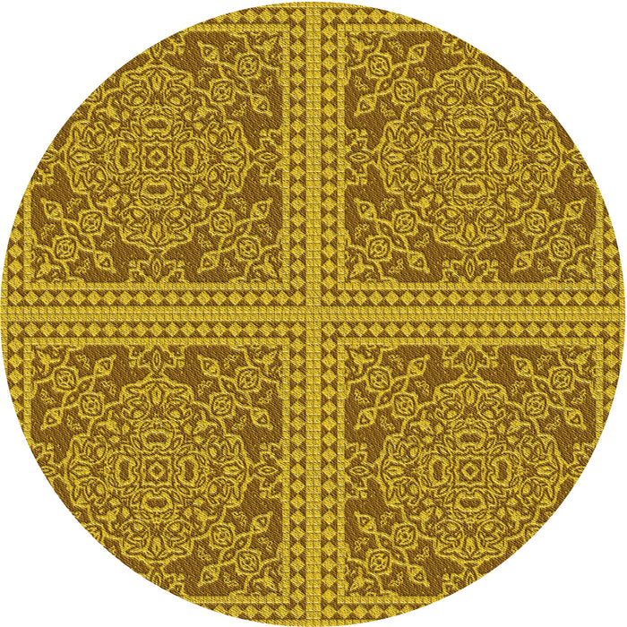 Square Machine Washable Transitional Dark Bisque Brown Rug in a Living Room, wshpat3727yw