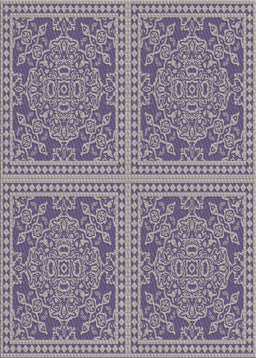 Patterned Purple Abstract Machine Washable Rug, wshpat3727