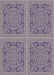 Patterned Purple Abstract Machine Washable Rug, wshpat3727