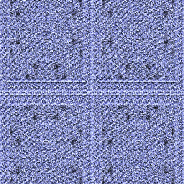 Machine Washable Transitional Denim Blue Rug, wshpat3728blu