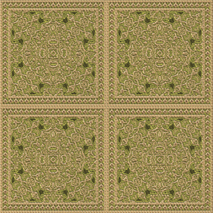 Round Machine Washable Transitional Oak Brown Rug, wshpat3728brn