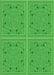 Machine Washable Transitional Neon Green Rug, wshpat3728grn