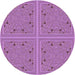 Square Machine Washable Transitional Orchid Purple Rug in a Living Room, wshpat3728pur