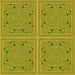 Round Machine Washable Transitional Dark Yellow Green Rug, wshpat3728yw