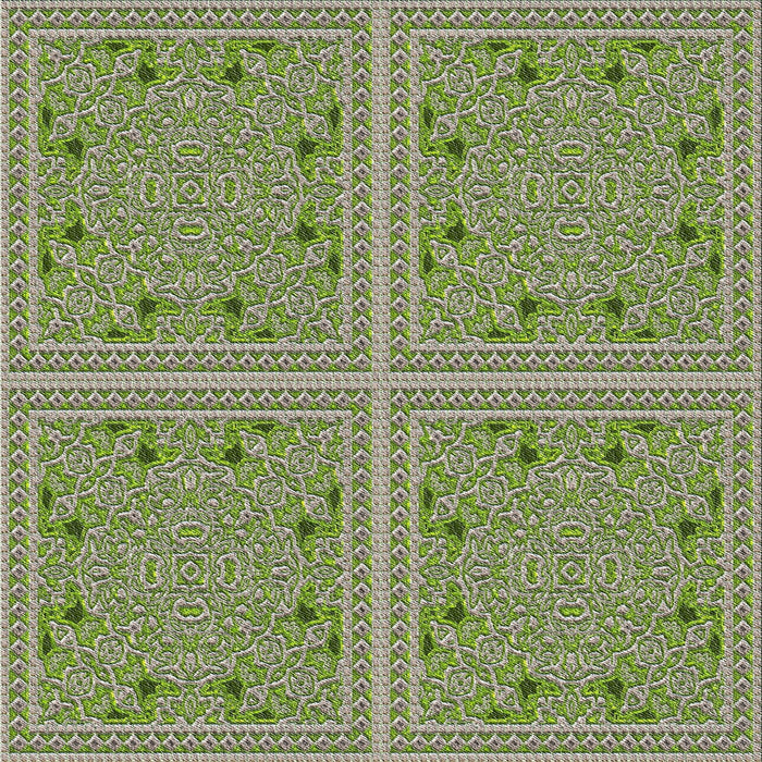 Sideview of Patterned Dark Olive Green Abstract Machine Washable Rug, wshpat3728