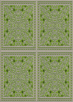 Patterned Dark Olive Green Abstract Machine Washable Rug, wshpat3728