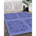 Machine Washable Transitional Denim Blue Rug in a Family Room, wshpat3729blu